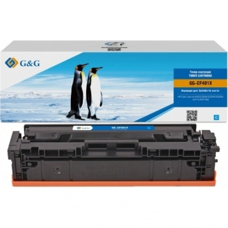 Картридж G&G HP CF401X/201X синий 2.3k с чипом