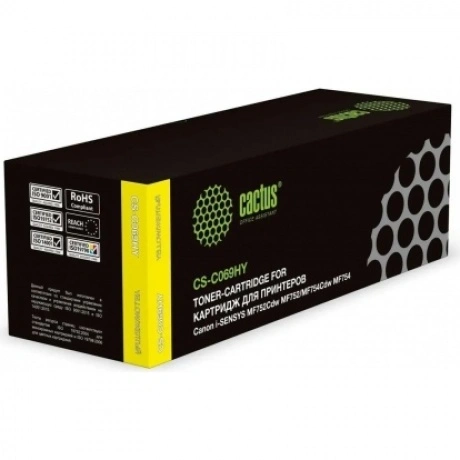 Картридж лазерный Cactus CS-C069HY 069H желтый (5500стр.) для Ca...