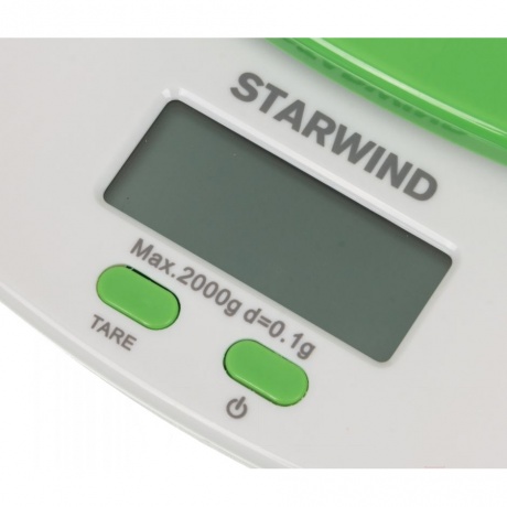 Весы кухонные электронные Starwind SSK2155 макс.вес:2кг зеленый - фото 4