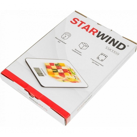 Весы кухонные электронные Starwind SSK3359 макс.вес:5кг - фото 4