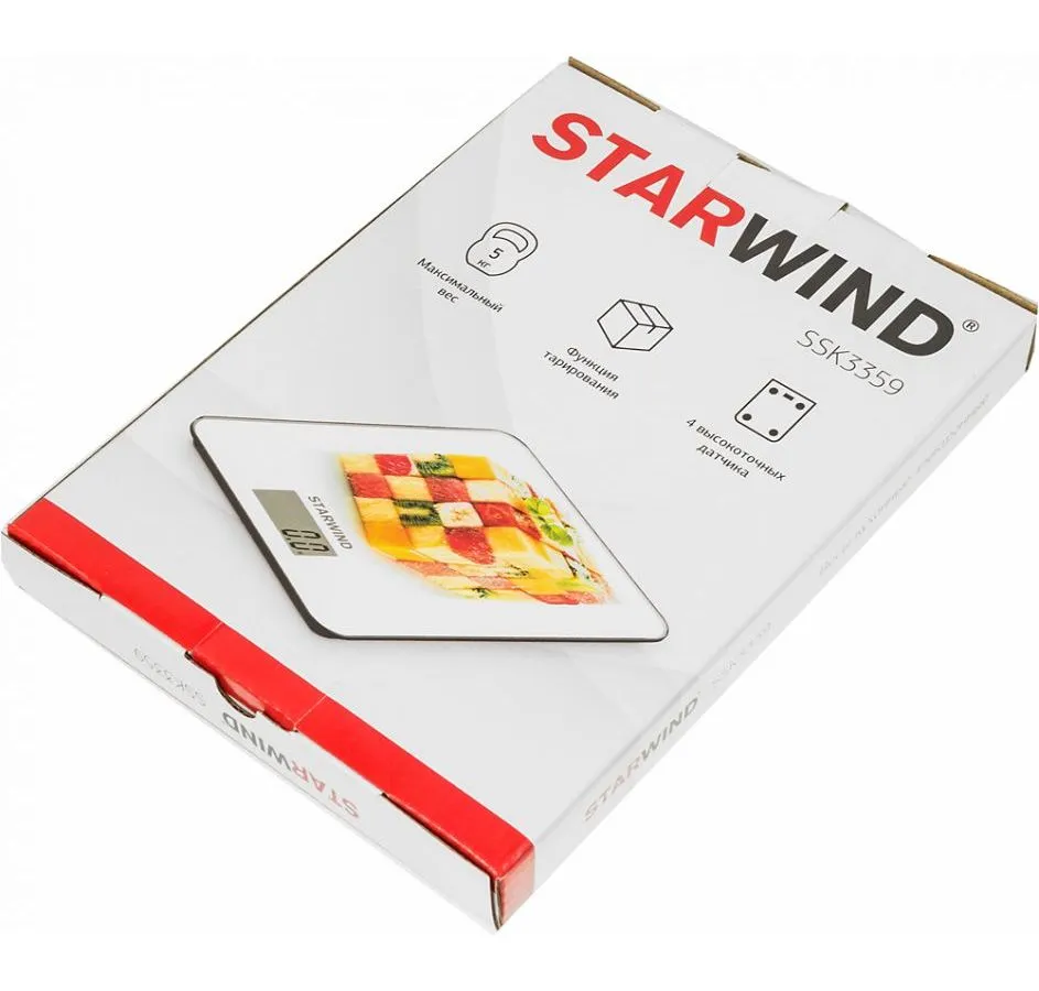 Весы кухонные электронные Starwind SSK3359 макс.вес:5кг - фото 4