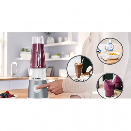 Блендер стационарный Bosch MMB2111T, 450 Вт. серебристый - фото 14