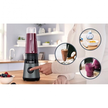 Блендер стационарный Bosch MMB2111S, 450 Вт, серый - фото 11