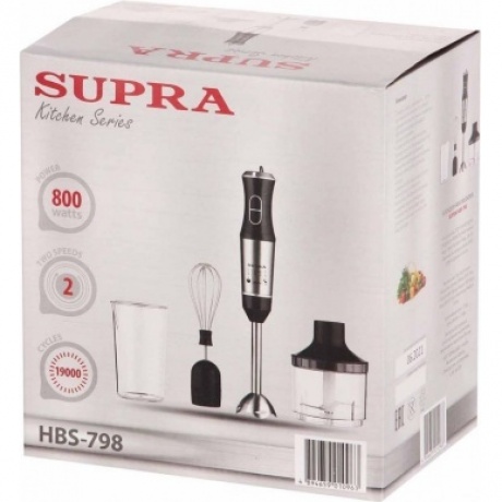 Блендер погружной Supra HBS-798 800Вт черный/серебристый - фото 6