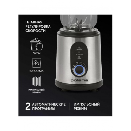 Блендер настольный PTB 1530G Металлик - фото 11