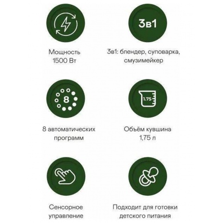 Стационарный блендер с подогревом GARLYN SM-3000 - фото 11
