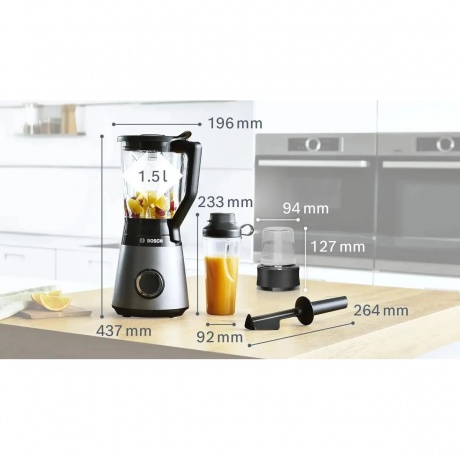 Блендер стационарный Bosch MMB6177S серебристый - фото 13