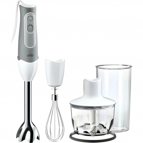 Блендер погружной Braun MultiQuick MQ7000WH 1000Вт белый/серебристый - фото 2