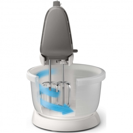 Миксер стационарный Philips HR3745 450Вт белый/серый - фото 5