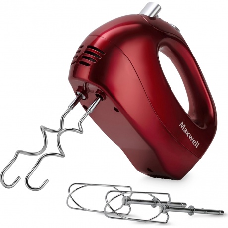 Миксер ручной Maxwell MW-1357 R 300Вт красный - фото 4
