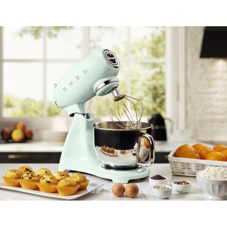 Миксер планетарный Smeg SMF03PGEU пастельный зеленый - фото 9