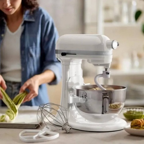 Миксер планетарный KitchenAid 5KSM55SXXEWH белый - фото 11