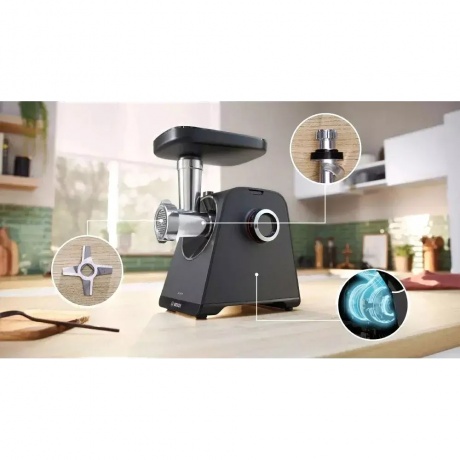 Мясорубка Bosch MFWS440B черный - фото 6