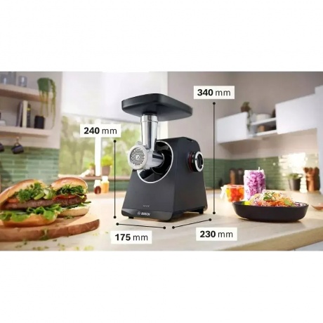 Мясорубка Bosch MFWS440B черный - фото 7
