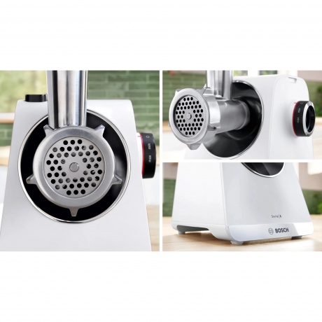 Мясорубка Bosch MFWS609W 2100Вт белый/черный - фото 11
