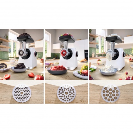 Мясорубка Bosch MFWS609W 2100Вт белый/черный - фото 7
