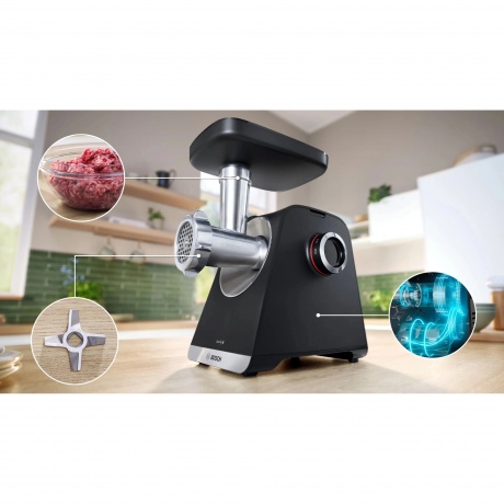 Мясорубка Bosch MFWS640B 2100Вт черный - фото 12