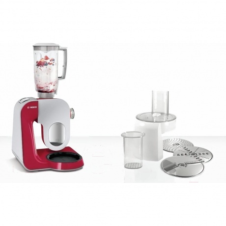 Кухонный комбайн Bosch MUM58720 красный/серебристый - фото 2