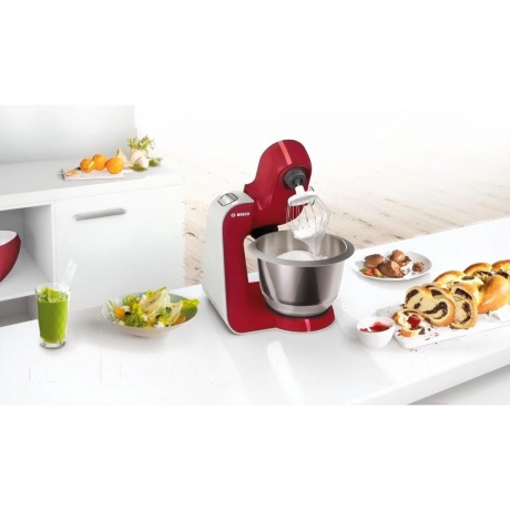 Кухонный комбайн Bosch MUM58720 красный/серебристый - фото 4