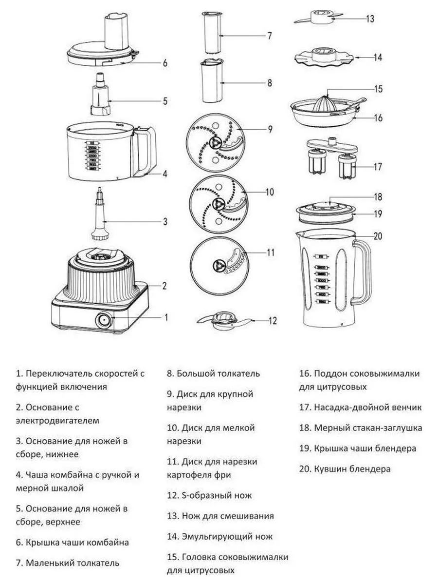 Кухонный комбайн Korting KFP 0203 W 135 - фото 11