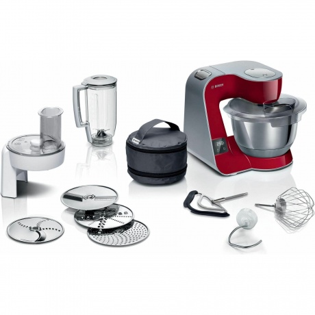 Кухонный комбайн Bosch MUM5X720 красный/серый - фото 1