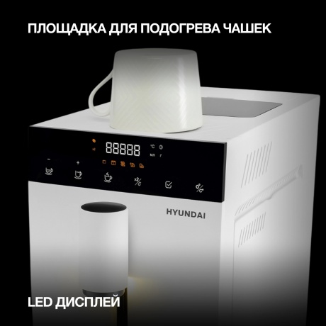 Кофемашина Hyundai HAM-4400 1350Вт белый/черный - фото 20