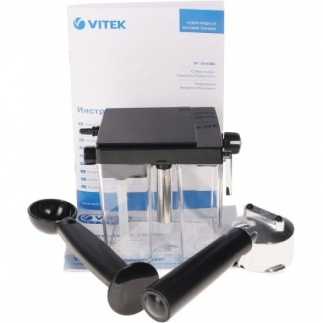 Кофеварка рожковая Vitek VT-1514 BK 1238Вт черный - фото 11