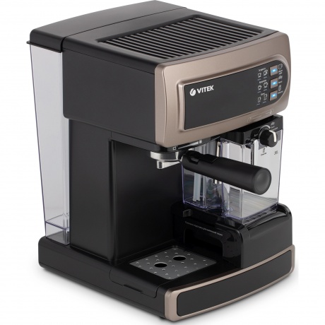 Кофеварка рожковая Vitek VT-1517 BN 1238Вт коричневый - фото 2