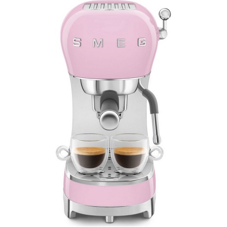 Кофеварка рожковая Smeg ECF02PKEU розовая - фото 1