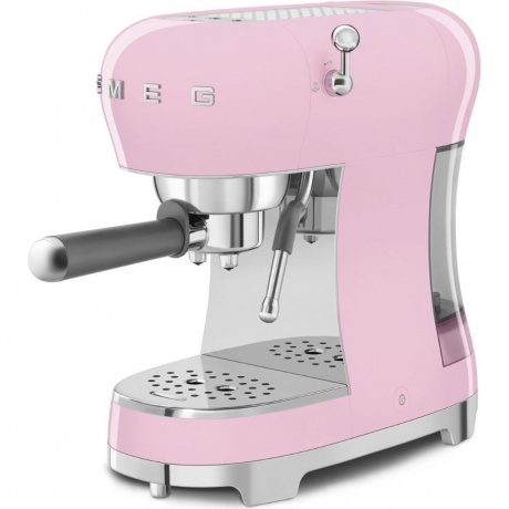 Кофеварка рожковая Smeg ECF02PKEU розовая - фото 2