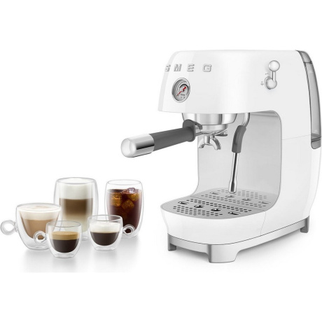 Кофеварка рожковая Smeg ECF03WHEU белая - фото 9