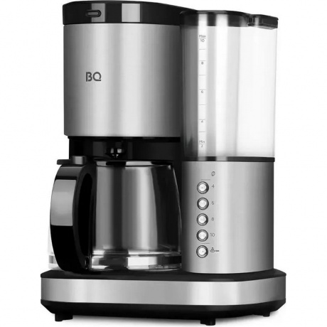 Капельная кофеварка со встроенной кофемолкой BQ CM7002 Стальной-Черный - фото 1