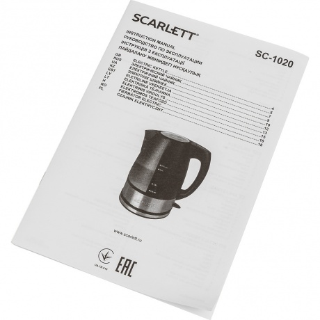 Чайник электрический Scarlett SC-1020 черный - фото 12
