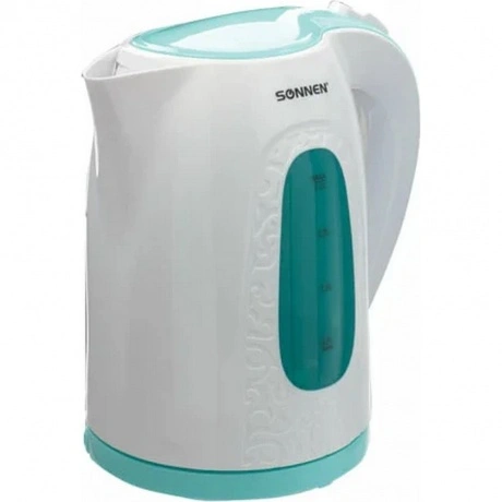 Чайник электрический Sonnen KT-2016, 2,0л, 2200Вт, пластик, белы...
