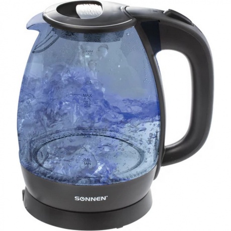 Чайник электрический Sonnen KT-1786, 1,7л, 2200Вт, стекло - фото 1