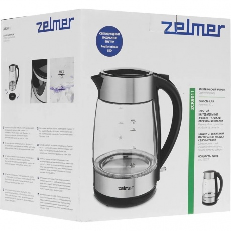 Чайник электрический Zelmer ZCK8011 GLASS/INOX - фото 13