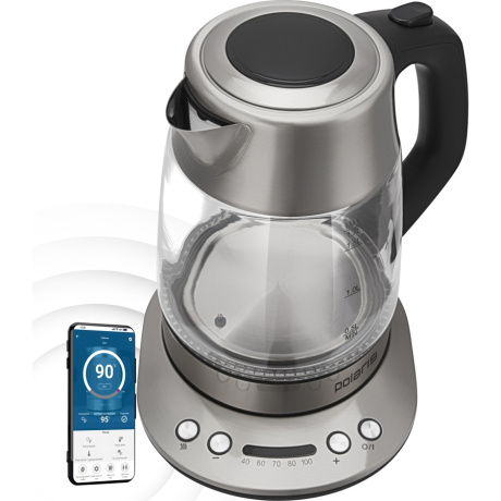 Чайник электрический Polaris PWK 1775CGLD WIFI серебристый - фото 4