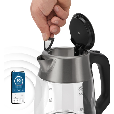 Чайник электрический Polaris PWK 1775CGLD WIFI серебристый - фото 8