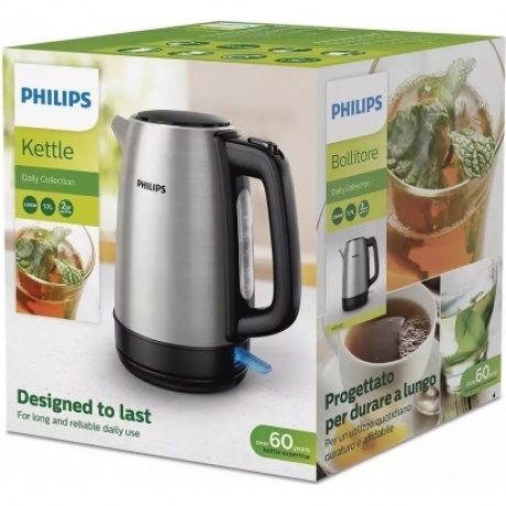 Чайник электрический Philips HD9350/90 silver/black - фото 3