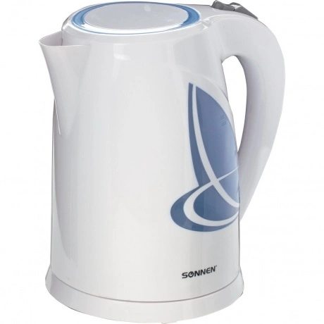Чайник электрический Sonnen KT-1767, 1,8 л, 2200 Вт, пластик, бе...
