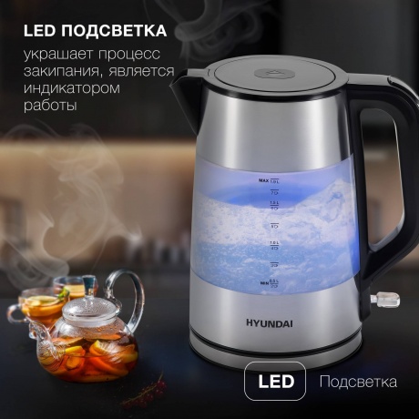 Чайник электрический Hyundai HYK-P4026 - фото 6