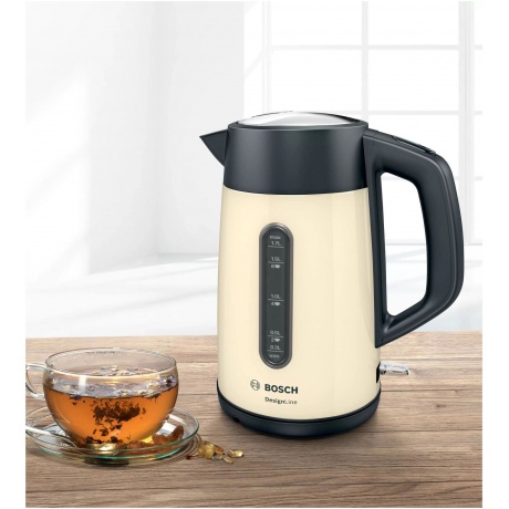 Чайник электрический Bosch TWK4P437 бежевый/черный - фото 11