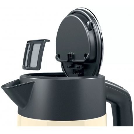 Чайник электрический Bosch TWK4P437 бежевый/черный - фото 3