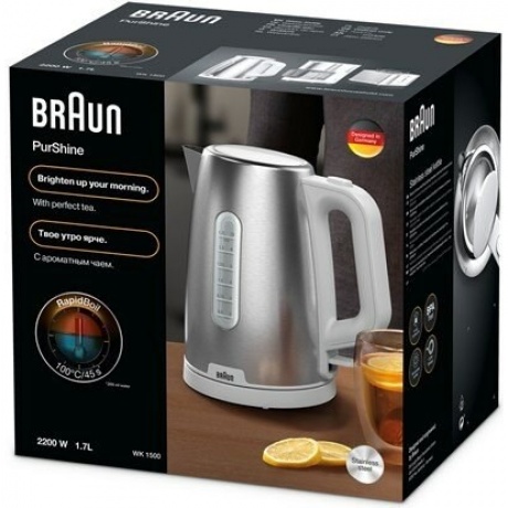 Чайник электрический Braun WK 1500 WH - фото 3