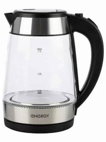 Чайник электрический Energy E-254 (1.7л) стекло, пластик цвет че...