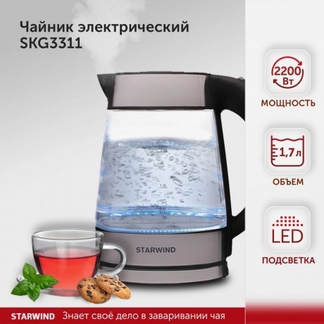 Чайник электрический StarWind SKG3311 - фото 10