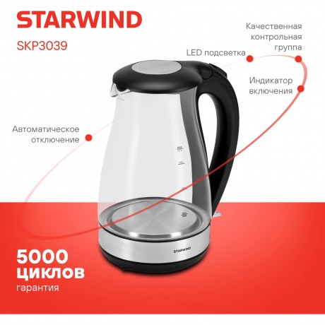 Чайник электрический StarWind SKP3039 - фото 21