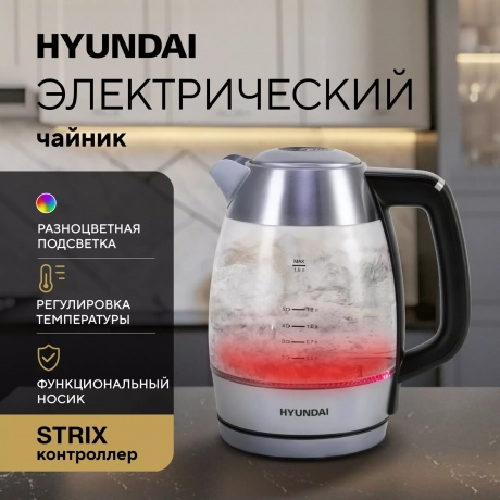 Чайник электрический Hyundai HYK-G9408 - фото 3