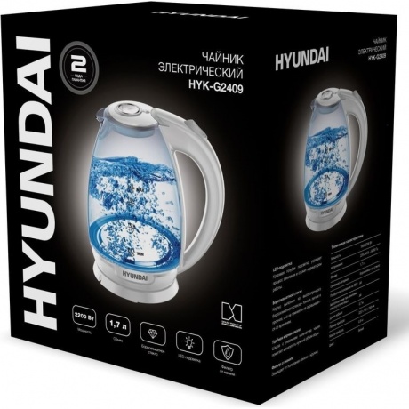 Чайник электрический Hyundai HYK-G2409 - фото 3