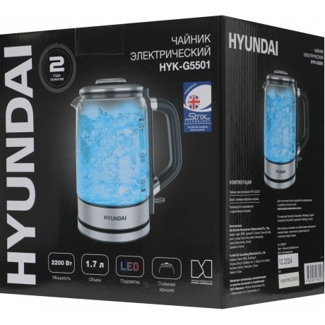Чайник электрический Hyundai HYK-G5501 - фото 4
